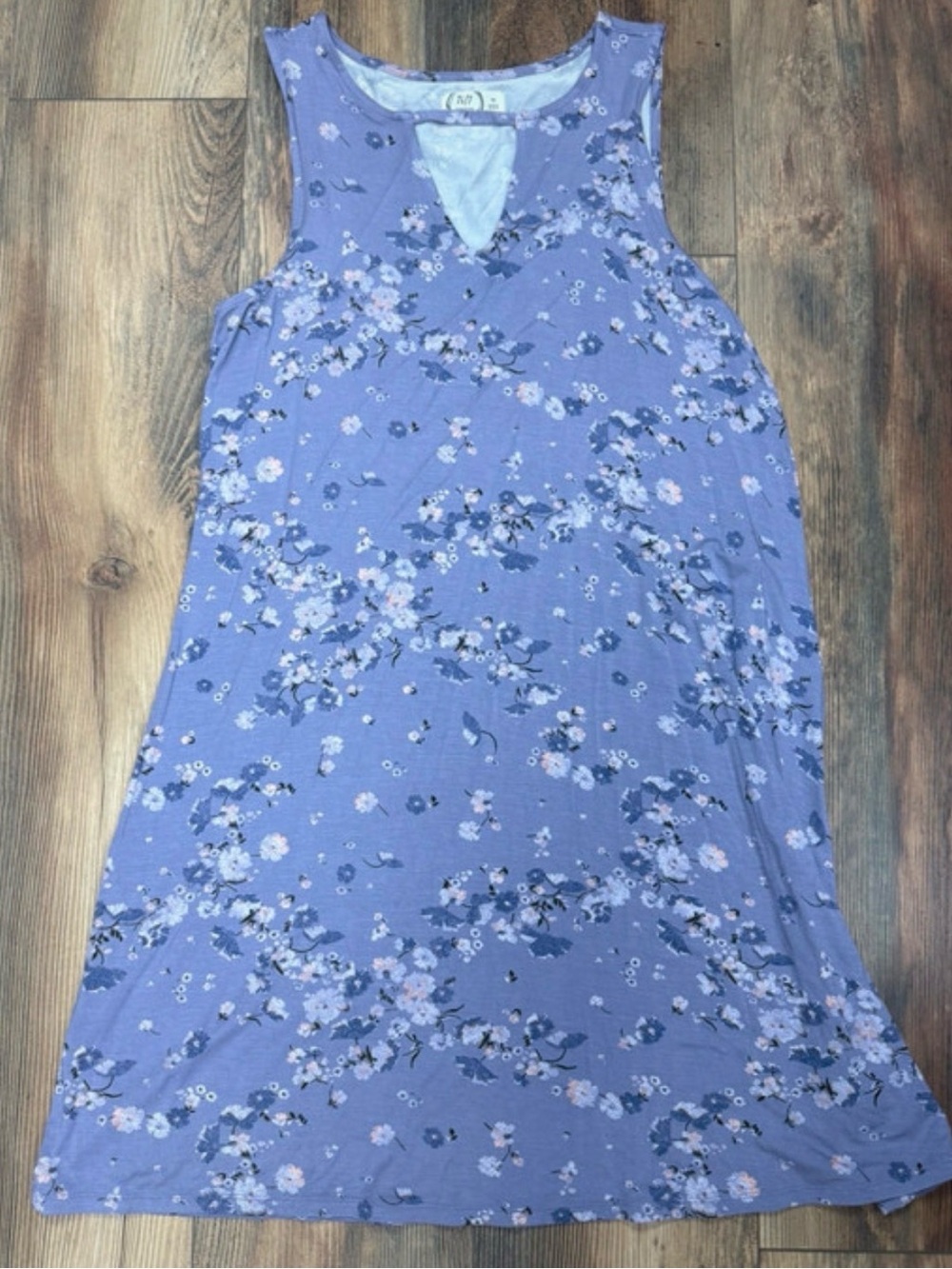 Floral Keyhole Sleep Tank Chemise in Lavender